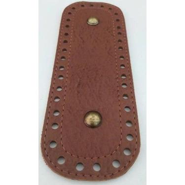 Imagem de Base retangular para bolsa de crochê 7 cm x 25 cm cor caramelo - Viva 
