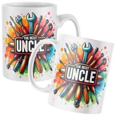 Imagem de Printbox Originals Caneca Uncle Mug, 10 Designs Funny Novelty Uncle Coffee Mug, Presentes para Tio Aniversário Copo de Natal (Uncle Tools)
