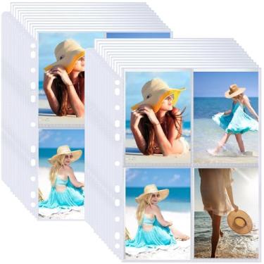 Imagem de Pacote com 100 mangas de armazenamento de sementes de 8,9 x 12,7 cm, 800 bolsos para armazenamento de sementes de jardim, páginas organizadoras de sementes, organizador de sementes transparentes para