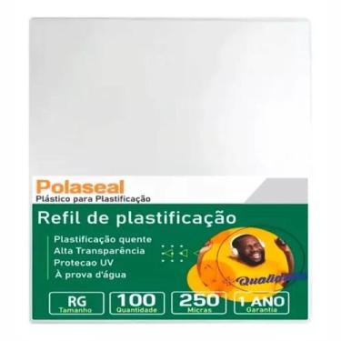 Imagem de Polaseal Plástico para Plastificação RG 80x110x0,10mm 100un - Cassmar 