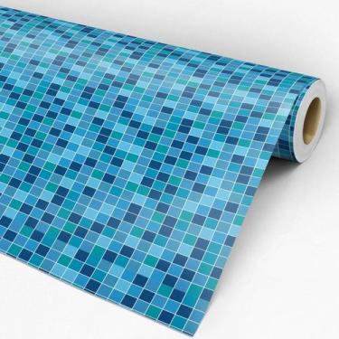 Imagem de Papel De Parede Pastilha Tons De Azul Resistente A Água 3M - Artetik D