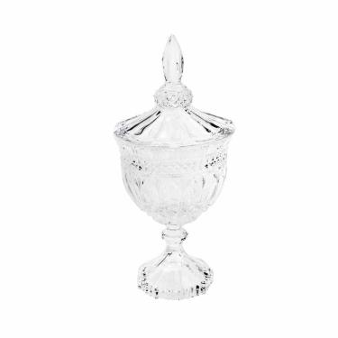 Imagem de Potiche Bomboniere C- Pé De Cristal Brandon Lyor 24,5×11,5cm