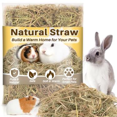 Imagem de MAQIHAN Palha natural para cama de animais pequenos - palha seca de 168 g, palha de jar...