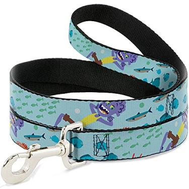 Imagem de Coleira para cães Luca Isola Del Mar Alberto Colagem de Peixes da Escola de Peixes do Monstro Marinho de 1,0 m de comprimento 2,5 cm de largura