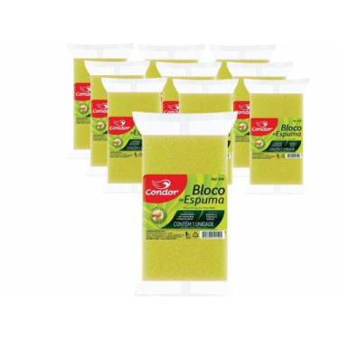 Imagem de Kit 10 Esponja Espuma de Lavar Carro Multiuso para Uso Diverso 22CMX13
