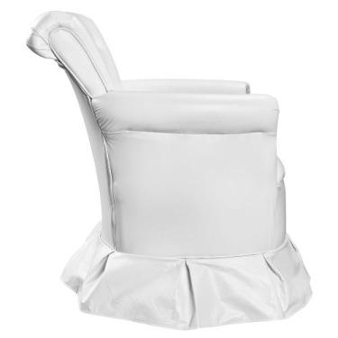 Imagem de Poltrona amamentação com Puff fixa Carinho tecido sintético branco - V