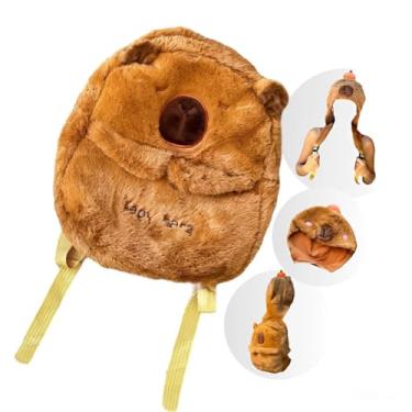 Imagem de Mochila Bolsa De Capivara Capy Pelúcia Fofa Infantil Adu