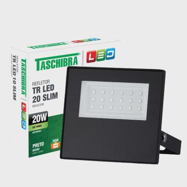 Imagem de Refletor Taschibra Led tr Slim 20W Verde Preto Bivolt