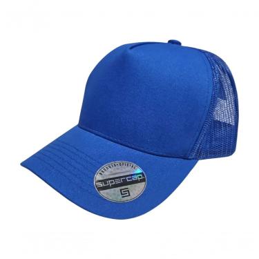 Imagem de Boné Aba Curva Trucker Frente Americana Sarja Supercap 26426 Azul Royal
