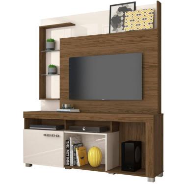 Imagem de Estante Home Tv 50 Pol 1 Porta 160 cm Icaro Naturale Off White MADETEC