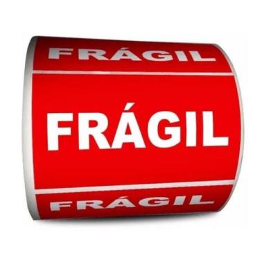 Imagem de Etiqueta Adesiva Frágil 100x50mm Rolo C/500 Un - RPrint Etiquetas