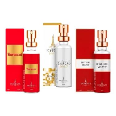 Imagem de Kit 3 Perfumes Moments Paris Baraccat Divine Best Girl 15ml
