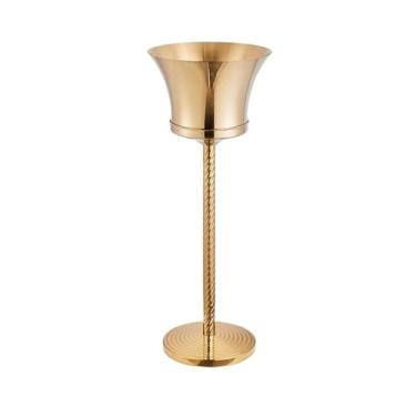 Imagem de Baldes de gelo de aço inoxidável balde de gelo para vinho, champanhe ou garrafas de cerveja (ouro)