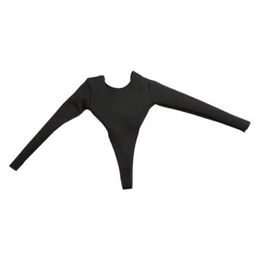 Imagem de MotiveTech Roupa para Figuras de ação em Escala 1:6, Roupas em Miniatura, Roupa de Verão Moderna, Mini Maiô de Cosplay com Mangas Compridas para Figuras de ação, Preto
