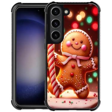 Imagem de DAIZAG Capa para Samsung Galaxy S23, amortecedores de quatro cantos, capa protetora antiderrapante com absorção de choque para meninas e meninos - homem de gengibre de Natal