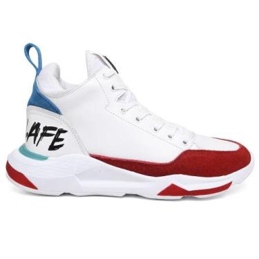 Imagem de Tênis Basketball Couro Napa Ranclafe Cano Alto, Vermelho, 38