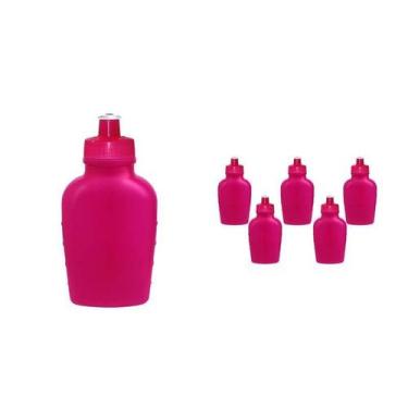 Imagem de Kit 6 Cantis 500Ml Rosa Neon Plástico Premium - Bb Store