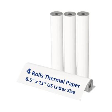 Imagem de Rolo De Papel Térmico A4 8.5 X 11 Polegadas Tamanho Carta Americana Pa