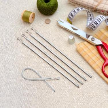 Imagem de Ferramenta de passador de cordão – Bodkin flexível com mola para moletons, calças de moletom e elástico – Acessório de substituição universal fácil de costura para calças, shorts e bolsas