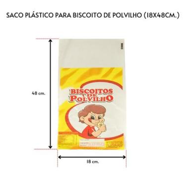 Imagem de Saco plástico para biscoito de polvilho 18x48cm com 100 un. - TAMAROZZ