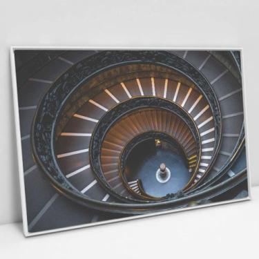 Imagem de Quadro Decorativo Arquitetura Escadas em Espiral em tela Canvas - TaCo