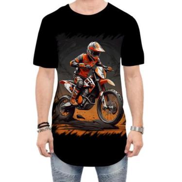 Imagem de Camiseta Longline de Motocross Moto Adrenalina 10 - Kasubeck Store®, P