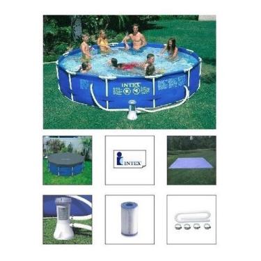 Imagem de Piscina Intex 6503 Litros Standard com Bomba Filtro 3785 lh 220v Capa e Forro