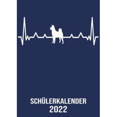 Imagem de Schülerkalender 2022: DIN A4 Kalender von 01/2022 - 12/2022 1 Tag = 1 Seite mit großem Tageskalender und großartiger Übersicht. Monatsübersicht, ... Kalenderbuch / Herzschlag Hundekalender