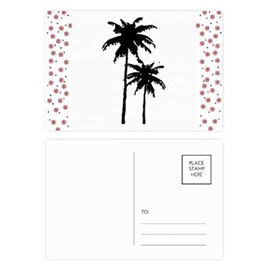 Imagem de Contorno de coqueiro, planta, praia, Natal, Natal, celebração, cartão postal, bênção, cartão postal