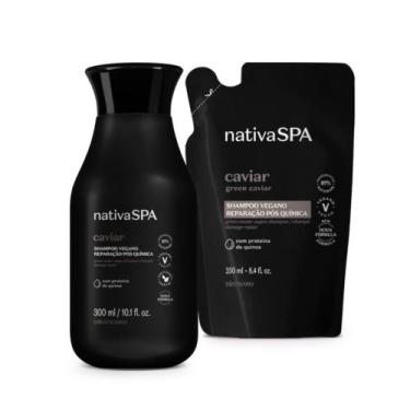 Imagem de Combo Nativa Spa Caviar: Shampoo 300ml + Refil 250ml - Cabelos
