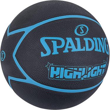 Imagem de Bola de Basquete Spalding Highlight Preto/Azul Tamanho 7