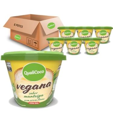 Imagem de Manteiga de Coco Vegana Ervas Finas Qualicoco 200g (6 Potes)