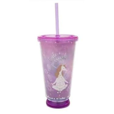 Imagem de Copo LED com Canudo - 472ml - Unicórnio - Tudo é Possível - Uatt