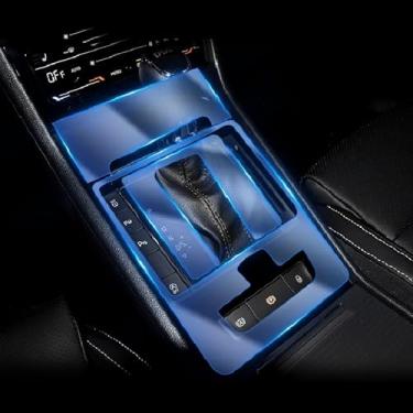 Imagem de TiLLOwt Acessórios interiores de carro filme transparente TPU console filme anti-arranhões filme de exibição de rádio, para Skoda Superb 2019-2023