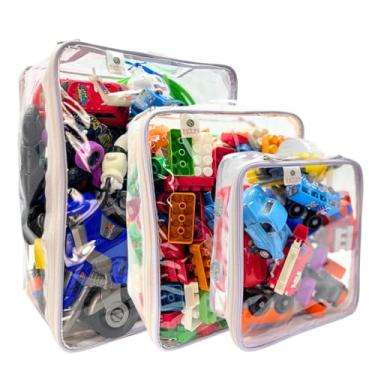 Imagem de 9 Necessaires Organizadora Multiuso Brinquedo Bonecas Carrinhos Bloco de Montar 3P + 3M + 3G - bubag