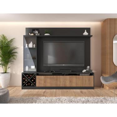 Imagem de Rack Impressão Ripado com Painel para TV até 60 Polegadas Adega e Cris