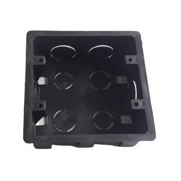 Imagem de Caixa De Tomada E Interruptor Para Embutir Parede 4X4 Preto - 10 Unid.