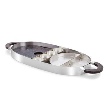 Imagem de Bandeja Petisqueira Cosmos Prata - St James