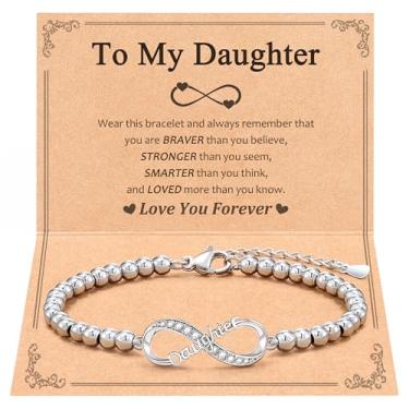Imagem de Tarsus Pulseiras Infinity Love Heart para irmã/melhor amiga/filha/avó/avó/babá/tia, aniversário, Natal, Dia dos Namorados para mulheres, melhores amigas e meninas, average, Aço inoxidável, Sem Pedra