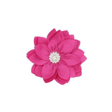 Imagem de Broche de flor elegante para mulheres meninas broche de lótus de cristal alfinetes de lapela vermelho/branco/rosa/preto/rosa choque/broche violeta festa de casamento dança banquete vestido terno