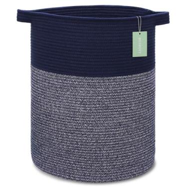 Imagem de Cesto de Roupa Suja BOSROTY - 72L - Azul Marinho