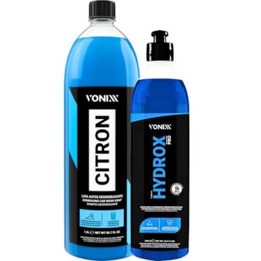 Imagem de Kit Limpeza Automotiva E Proteção Shampoo Pré Lavagem Desengraxane Citron 1,5L Vonixx Coating Ceramico Hydrox Pro 500ml Diluivel Vonixx