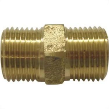 Imagem de Niple Latao Amarelo Metais Rei   1/2X1/2 10057 - Kit C/6 - METAIS REIS