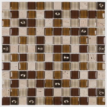 Imagem de Pastilha de Mármore com Vidro e Inox Tiberio