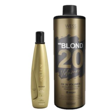 Imagem de Aneethun Blond Silver Shampoo 300ml + Wess ox 20 Vol. 900ml