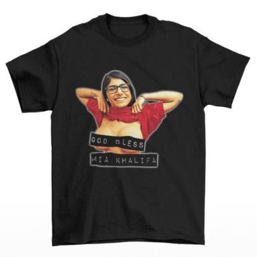 Imagem de Camiseta Qualidade Premium em Algodão Atriz Mia Khalifa God Bless Unis
