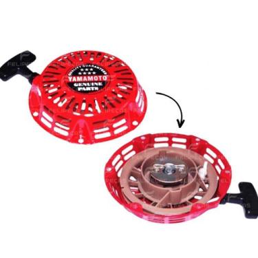 Imagem de Partida Retrátil Completa Motor Gasolina 5.5Hp 6.5Hp Vermelha