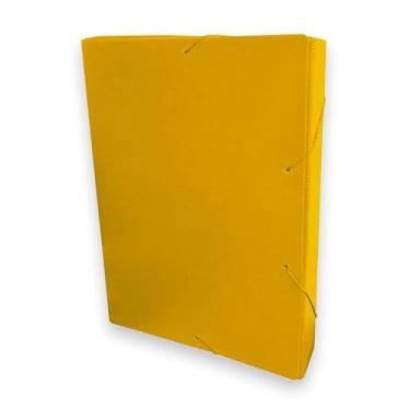 Imagem de Pasta Aba Elastico Oficio Lombo, 3.5 Cm, Polidello, Amarela, Dello