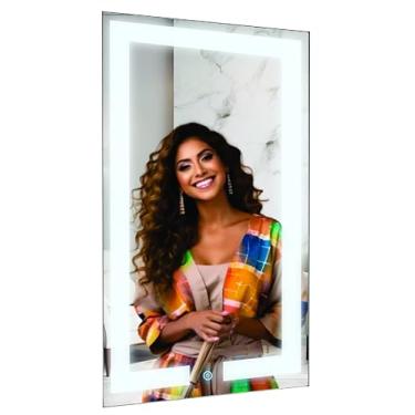 Imagem de Espelho Led Retangular Iluminado 70x50cm Touch Screen (6000K LUZ FRIA)