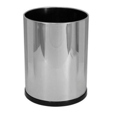 Imagem de Cesto Lixo Em Aço Inox Sem Tampa Home Ou Office 13,5 L - JSN